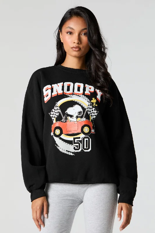 Snoopy Graphic Fleece Sweatshirt