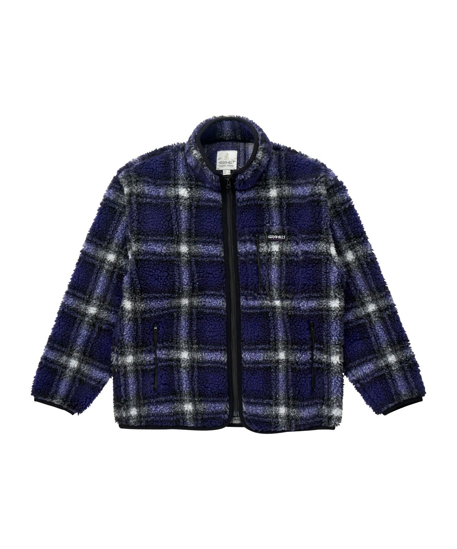 Gramicci Purple Shadow Plaid Sherpa Jacket