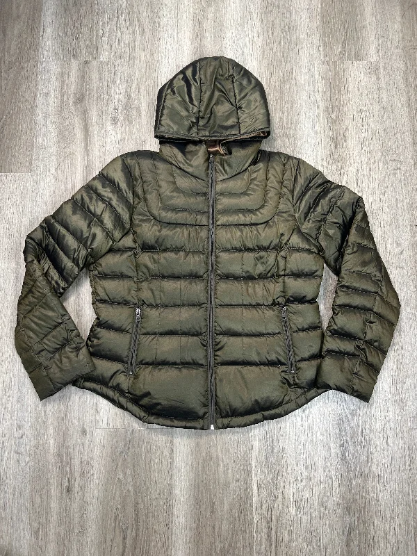 Coat Puffer & Quilted By Bernardo In Green, Size: Xl