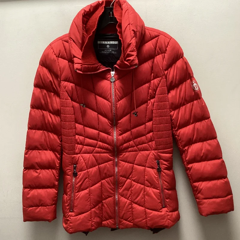 Coat Puffer & Quilted By Bernardo In Red, Size: M