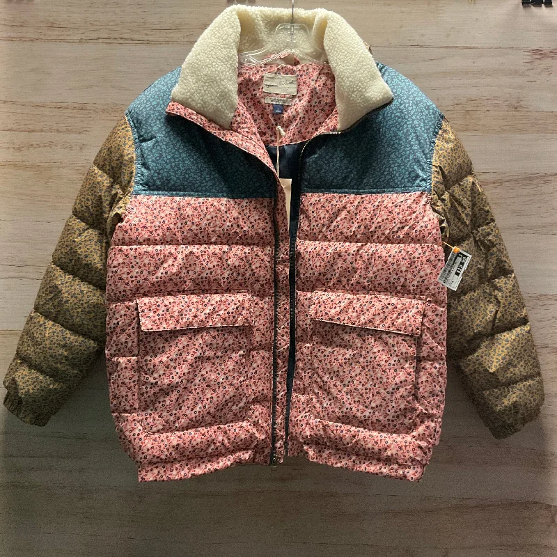 Coat Puffer & Quilted By Universal Thread In Multi-colored, Size: M