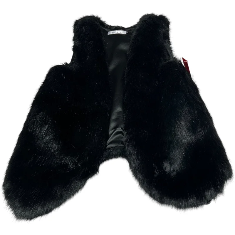 Vest Faux Fur & Sherpa By Fabrik In Black, Size: M