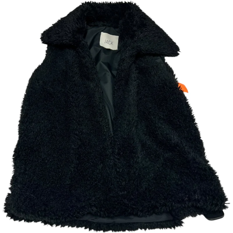 Vest Faux Fur & Sherpa By Jack In Black, Size: S