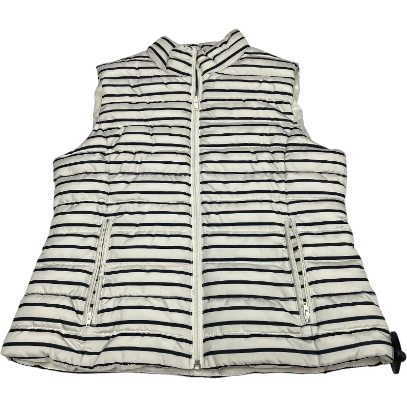 Vest Puffer & Quilted By Colebrook In Striped Pattern, Size: S