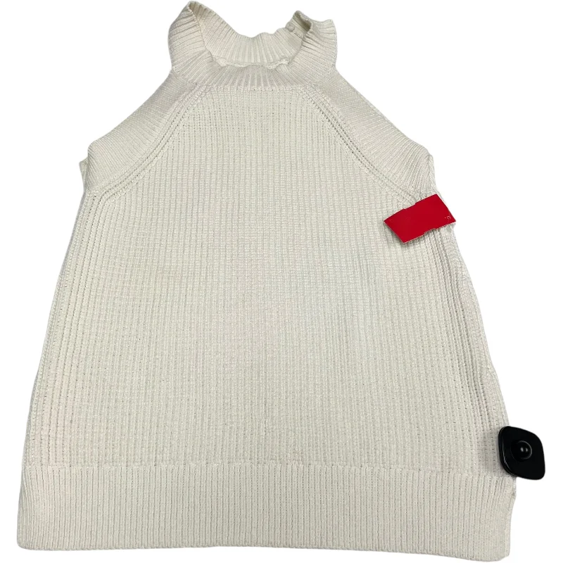 Vest Sweater By Loft In Cream, Size: S