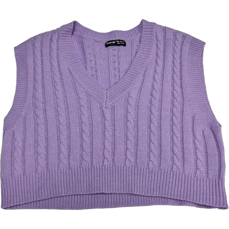 Vest Sweater By Shein In Purple, Size: S